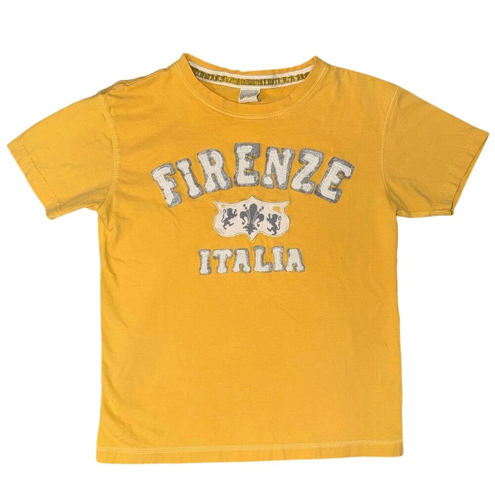 Rapshop Firenze Italia Vintage Line Graphic T-Shirt Yellow Gold Women’s Size L